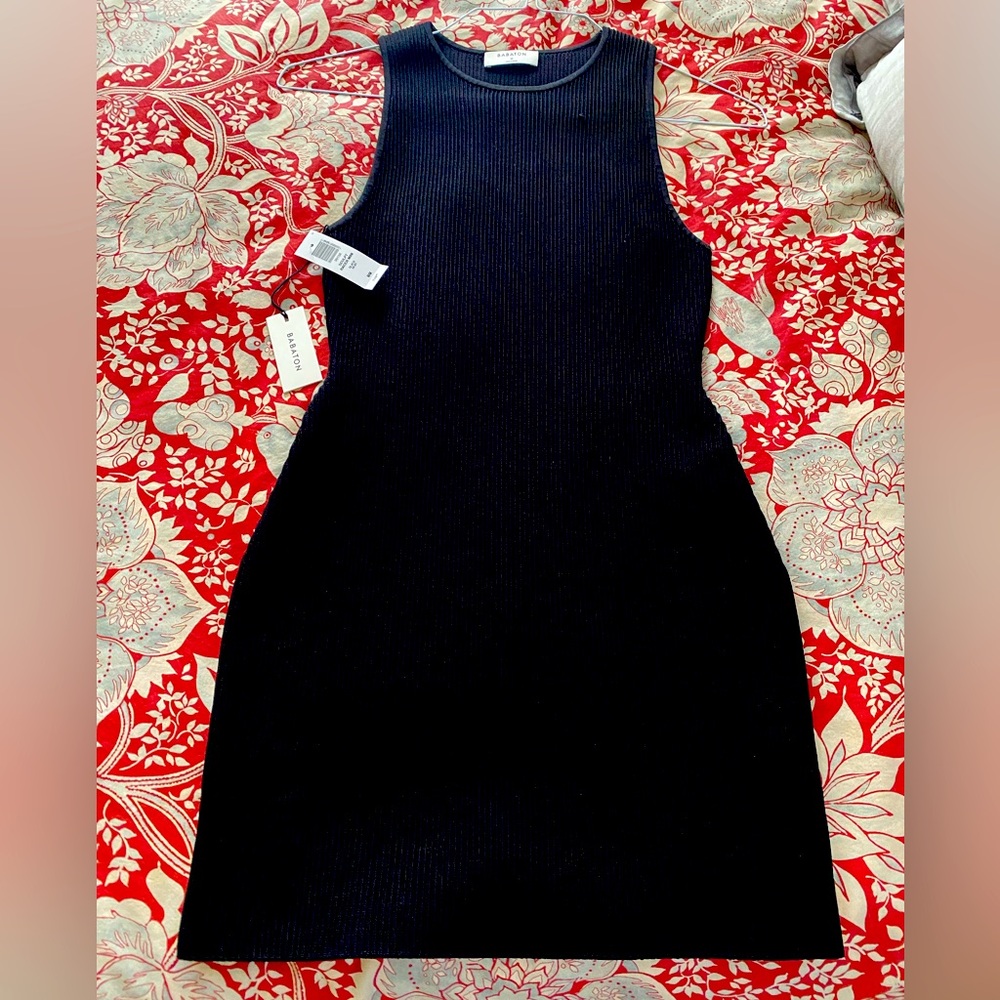 NWT Aritzia Babaton Sculpt Racer Mini Black Dress